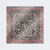 Fular de sarga de seda estampado, rosa Fular de sarga de seda estampado, rosa
