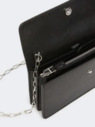 Funda de piel para móvil, negra