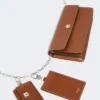 Funda para móvil de piel, marrón ámbar Funda para móvil de piel, marrón ámbar