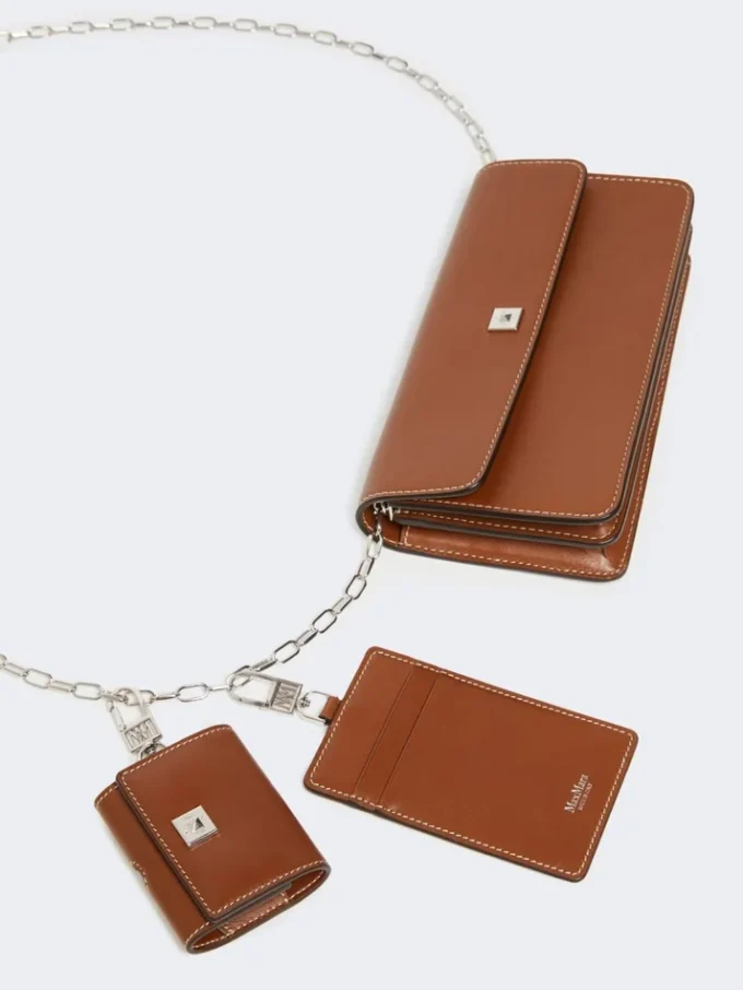 Funda para móvil de piel, marrón ámbar Funda para móvil de piel, marrón ámbar