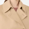 Gabardina corta de gabardina repelente al agua, color beige Gabardina corta de gabardina repelente al agua, color beige