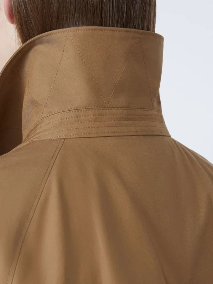 Gabardina corta de sarga repelente al agua, marrón Gabardina corta de sarga repelente al agua, marrón