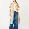 Gabardina de algodón repelente al agua con estampado arcoíris, multicolor Gabardina de algodón repelente al agua con estampado arcoíris, multicolor