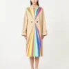 Gabardina de algodón repelente al agua con estampado arcoíris, multicolor Gabardina de algodón repelente al agua con estampado arcoíris, multicolor