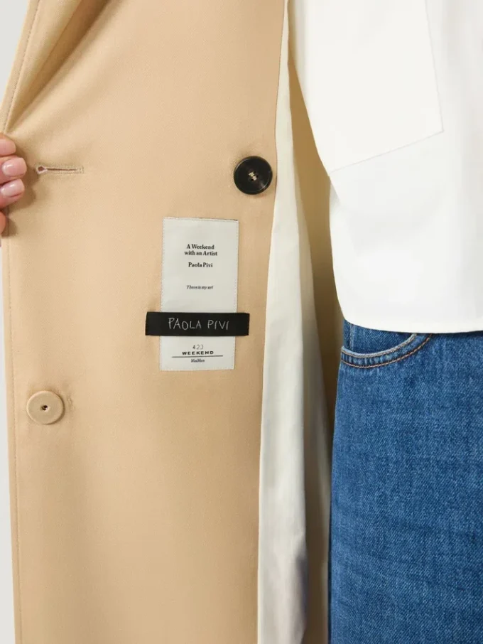 Gabardina de algodón repelente al agua con estampado arcoíris, multicolor Gabardina de algodón repelente al agua con estampado arcoíris, multicolor