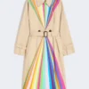 Gabardina de algodón repelente al agua con estampado arcoíris, multicolor Gabardina de algodón repelente al agua con estampado arcoíris, multicolor