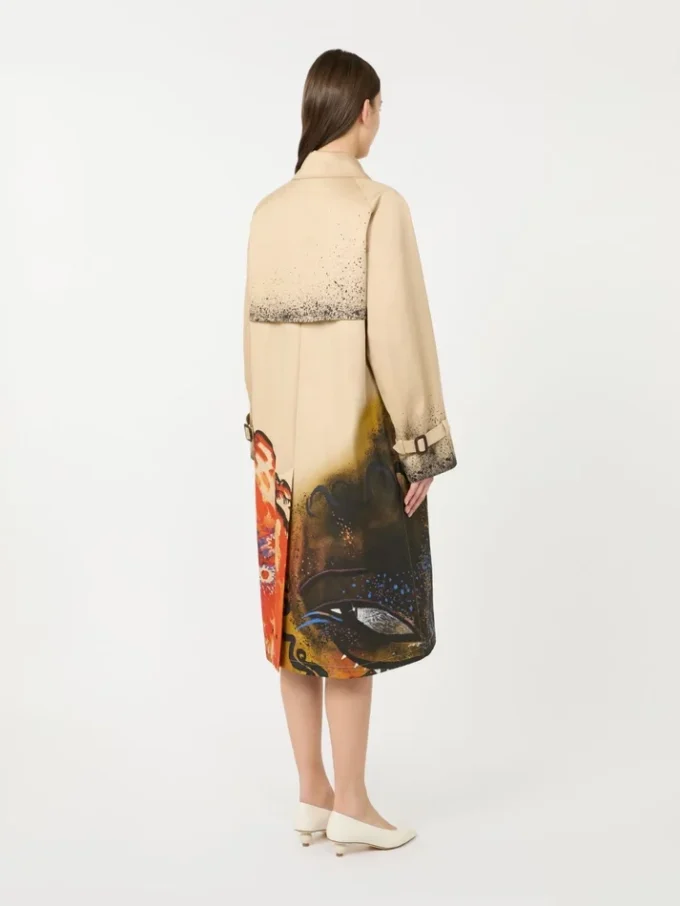 Gabardina estampada repelente al agua, piel de orient Gabardina estampada repelente al agua, piel de orient