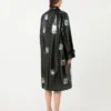 Gabardina midi con efecto vinilo, negra Gabardina midi con efecto vinilo, negra