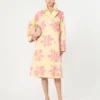Gabardina midi en gabardina estampada repelente al agua, amarillo Gabardina midi en gabardina estampada repelente al agua, amarillo