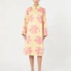 Gabardina midi en gabardina estampada repelente al agua, amarillo Gabardina midi en gabardina estampada repelente al agua, amarillo
