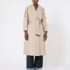 Gabardina oversize de sarga repelente al agua, color arena Gabardina oversize de sarga repelente al agua, color arena