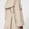 Gabardina oversize de sarga repelente al agua, color arena Gabardina oversize de sarga repelente al agua, color arena