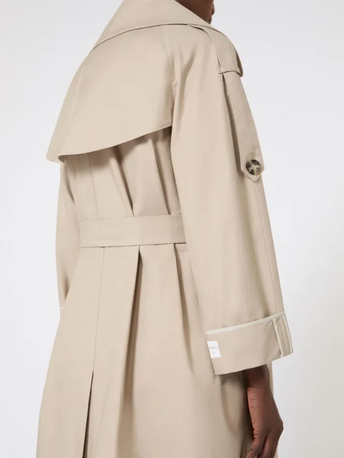Gabardina oversize de sarga repelente al agua, color arena Gabardina oversize de sarga repelente al agua, color arena