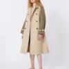 Gabardina reversible de gabardina repelente al agua, color beige Gabardina reversible de gabardina repelente al agua, color beige