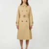 Gabardina reversible de gabardina repelente al agua, color beige Gabardina reversible de gabardina repelente al agua, color beige