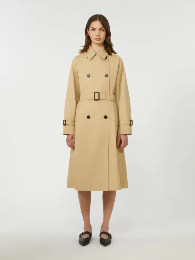 Gabardina reversible de gabardina repelente al agua, color beige Gabardina reversible de gabardina repelente al agua, color beige