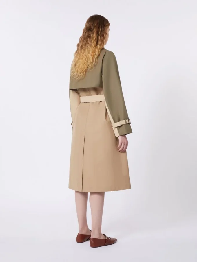 Gabardina reversible de gabardina repelente al agua, color beige Gabardina reversible de gabardina repelente al agua, color beige