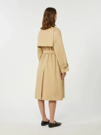Gabardina reversible de gabardina repelente al agua, color beige