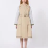 Gabardina reversible de gabardina repelente al agua, color beige Gabardina reversible de gabardina repelente al agua, color beige