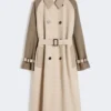 Gabardina reversible de gabardina repelente al agua, color beige Gabardina reversible de gabardina repelente al agua, color beige