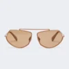 Gafas de sol cuadradas, color camel