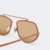 Gafas de sol cuadradas, color camel