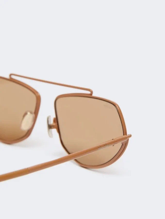 Gafas de sol cuadradas, color camel