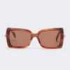 Gafas de sol cuadradas, color óxido
