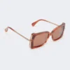 Gafas de sol cuadradas, color óxido