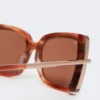 Gafas de sol cuadradas, color óxido