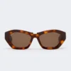 Gafas de sol cuadradas y llamativas, color marrón bronce rojizo Gafas de sol cuadradas y llamativas, color marrón bronce rojizo