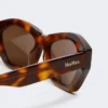 Gafas de sol cuadradas y llamativas, color marrón bronce rojizo Gafas de sol cuadradas y llamativas, color marrón bronce rojizo