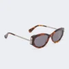 Gafas de sol ovaladas, color marrón bronce rojizo