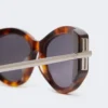Gafas de sol ovaladas, color marrón bronce rojizo