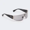 Gafas de sol tipo shield, negras Gafas de sol tipo shield, negras