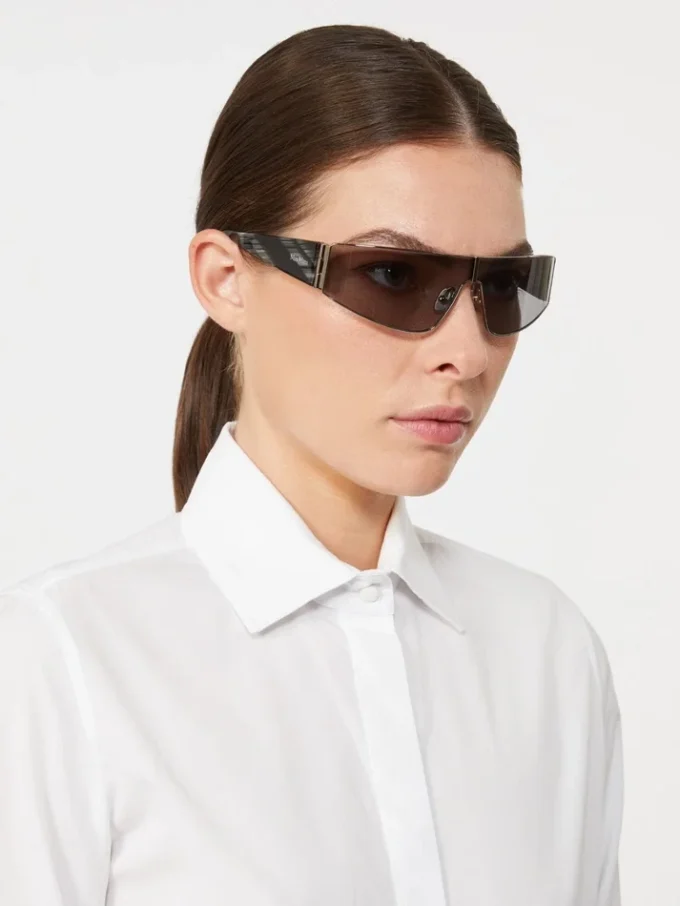 Gafas de sol tipo shield, negras Gafas de sol tipo shield, negras
