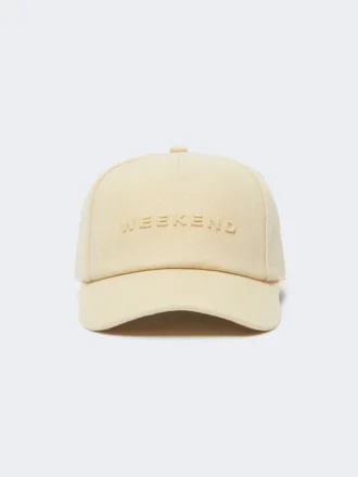 Gorra de béisbol de lona, beige