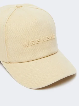 Gorra de béisbol de lona, beige