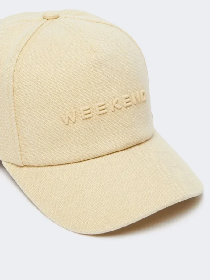 Gorra de béisbol de lona, beige