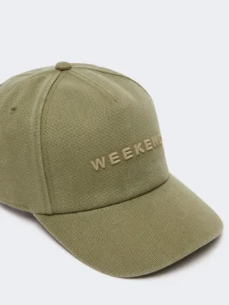 Gorra de béisbol de lona, color caqui