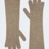 Guantes de cachemira, beige