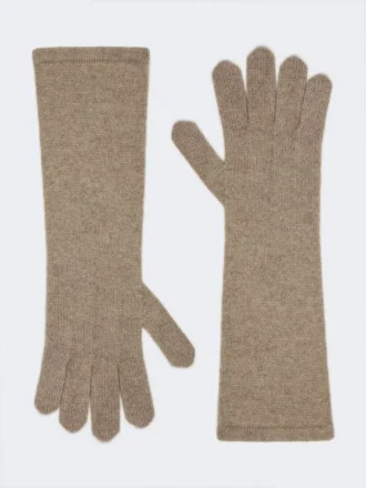 Guantes de cachemira, beige