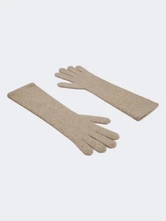 Guantes de cachemira, beige