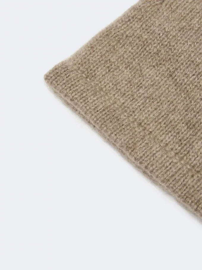 Guantes de cachemira, beige