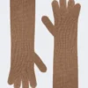 Guantes de cachemira, color camel