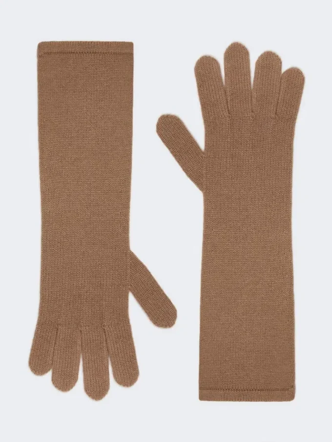 Guantes de cachemira, color camel