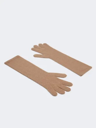 Guantes de cachemira, color camel