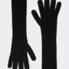 Guantes de cachemira, negros