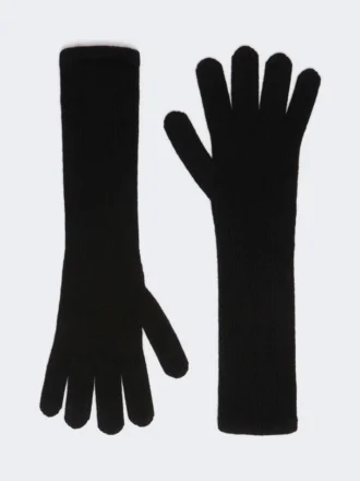 Guantes de cachemira, negros