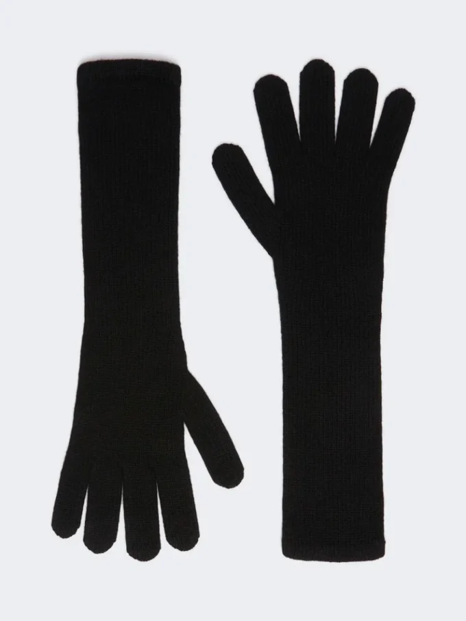 Guantes de cachemira, negros